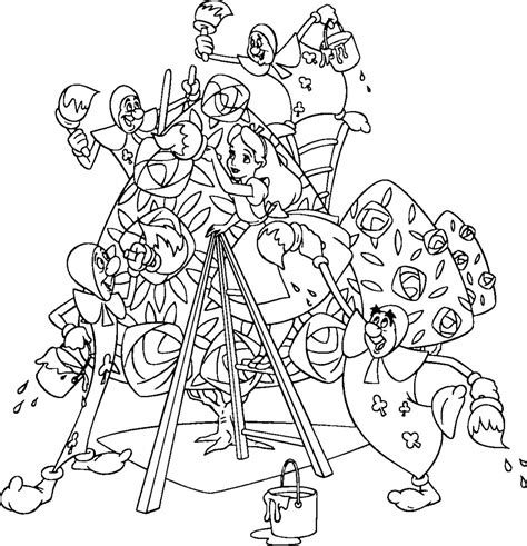 Alice in wonderland coloring pages. Free Printable Alice in Wonderland Coloring Pages For Kids