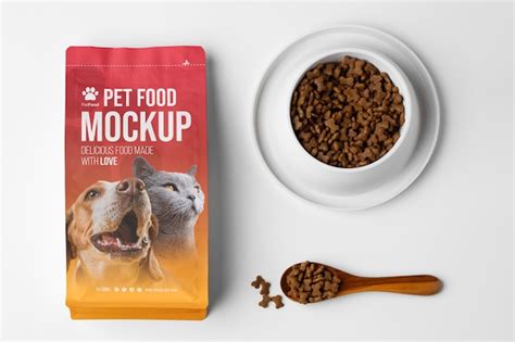 Premium Psd Pet Food Packaging Mockup Design