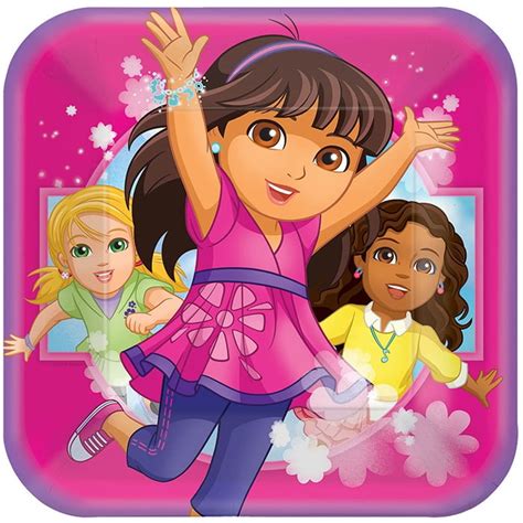 5214177 Dora And Friends Dinner Plate