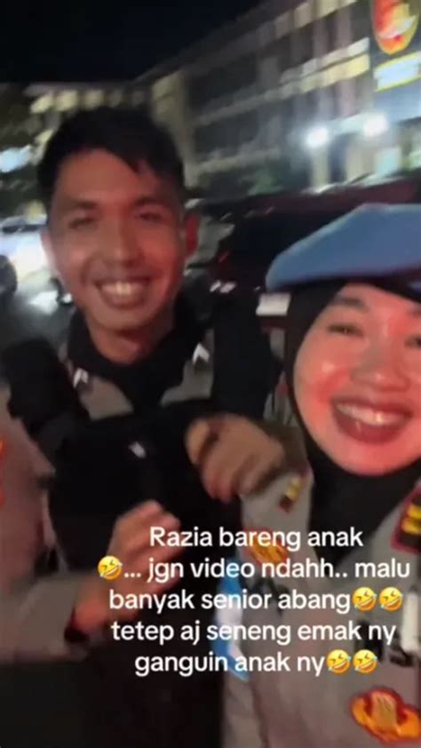 Viral Ibu Dan Anak Sama Sama Polisi Tugas Razia Bareng Netizen