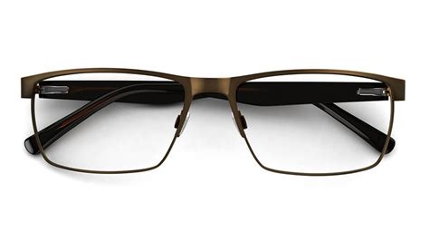 specsavers men s glasses clyde brown square metal frame £100 specsavers uk