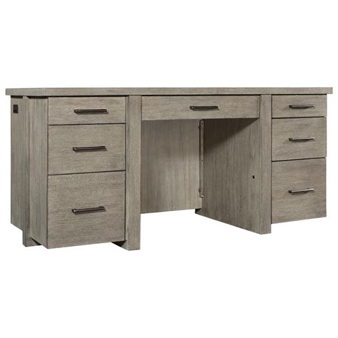 Birch Home Platinum Contemporary Executive Desk With Drop Front Drawer