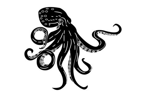 Octopus Vector Design Solid Color Graphic By Goodvilleid · Creative Fabrica