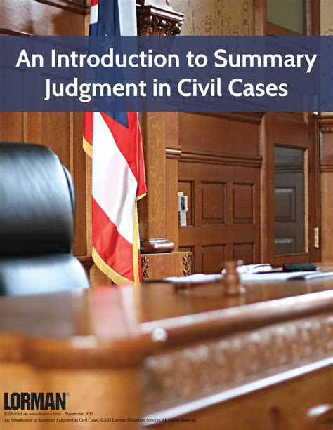 An Introduction To Summary Judgment In Civil Cases — White Paper