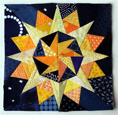 Starry Night Continues Paper Piecing Monday Wombat Quilts Paper