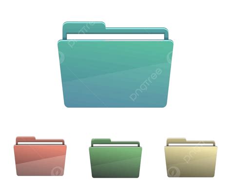 Set Of Folders With Papers Memory Document Icon Vector Memory