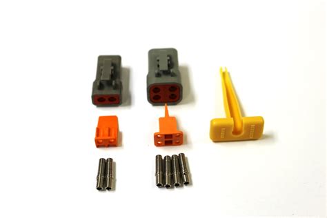 Deutsch Dtp 2 Pin And 4 Pin Female Connector Kit 12 Ga Solid Contacts