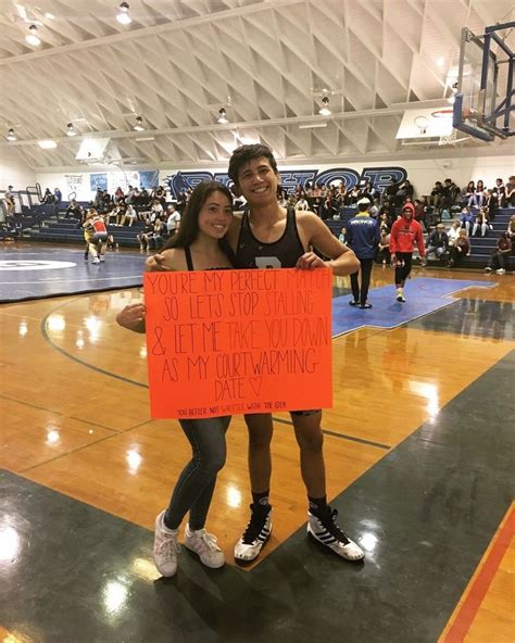 Wrestling Proposal 1000 In 2020 Cute Prom Proposals Homecoming