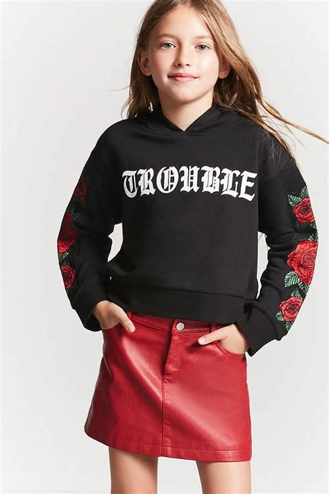Girls Trouble Hoodie Kids Forever 21 Girls Outfits Teenage Girl