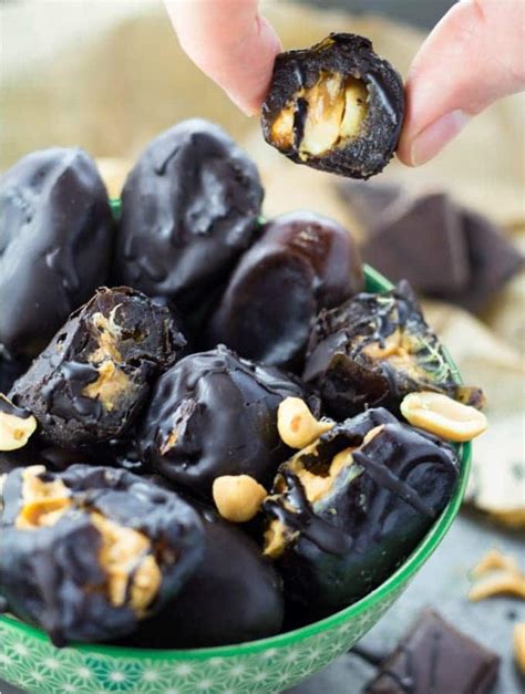 Peanut Butter Stuffed Dates With Chocolate Vegan Heaven