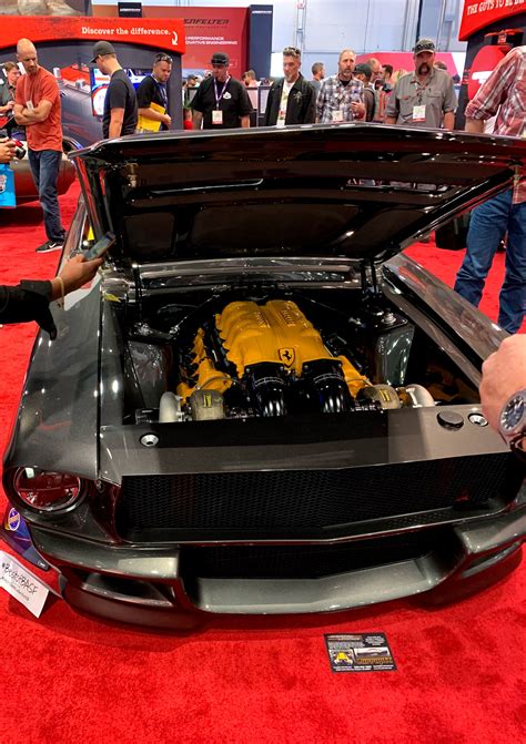 In a typical case of hold my beer, hot rod builder american legends went all out for sema 2018 and stuffed a ferrari v8 engine into a 1968 ford mustang and dubbed corruptt. Sema 2018 Mustang with Ferrari TT Engine | Autos