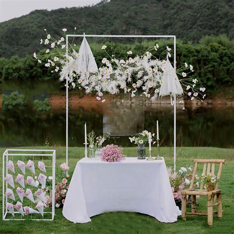 Square Metal Arch Wedding Party Bridal Prom Garden Floral Decoration