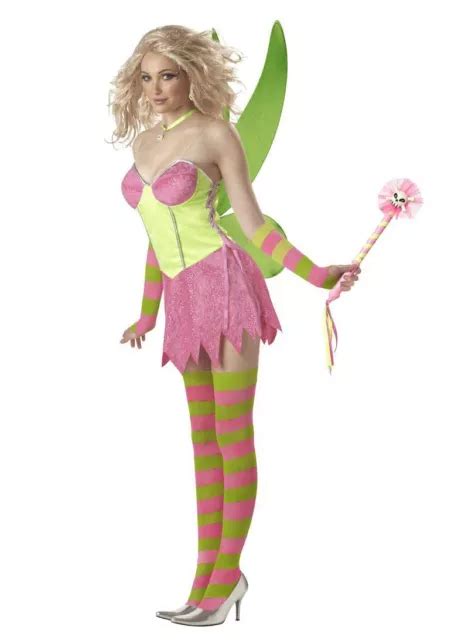 Sexy Tinkerbell Fairy Rebel Toons Adult Costume Picclick
