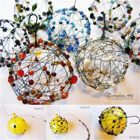 Creative Ideas Diy Wire And Beaded Ball Ornaments