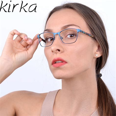 Kirka Women Optical Glasses Frame Spectacle Glasses Metal Eyeglasses