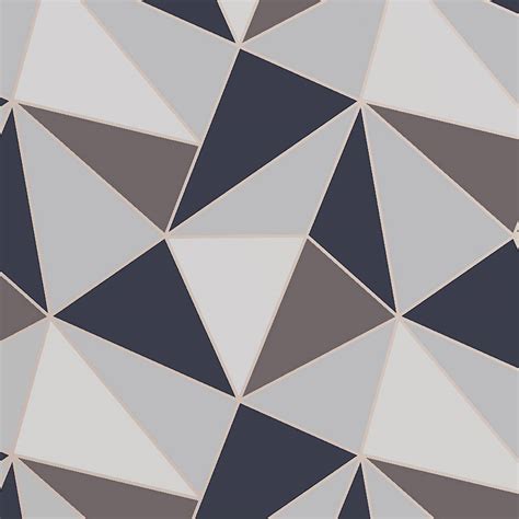 Fresco Apex Geometric Wallpaper Navy Homebase