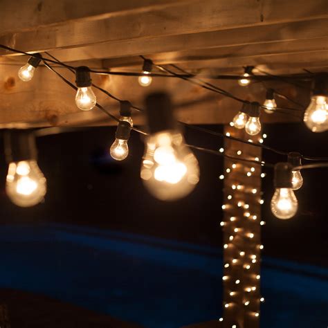 Outdoor string lights are a great way to make your patio, backyard or any outdoor areas look beautiful and magical at night. Patio Lights - Commercial Clear Patio String Lights, 24 ...