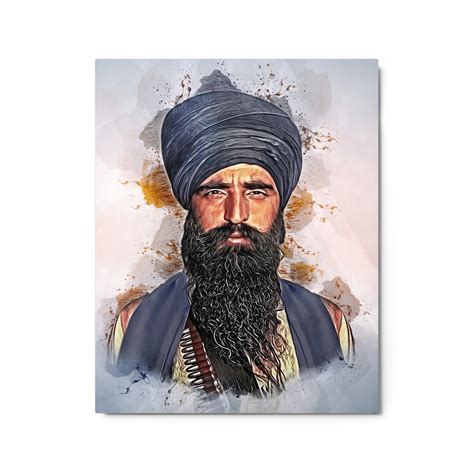 Sant Jarnail Singh Bhindranwale Metal Art Print Sikh Art Etsy Canada
