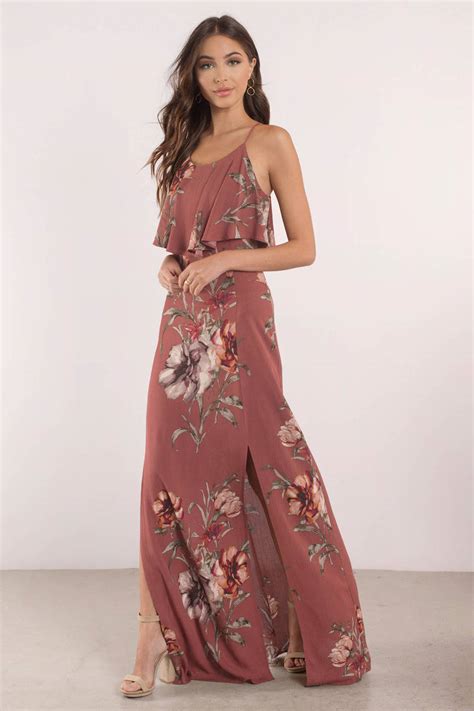 Purple Maxi Dress Tropical Print Maxi Dress Purple Floral Dress