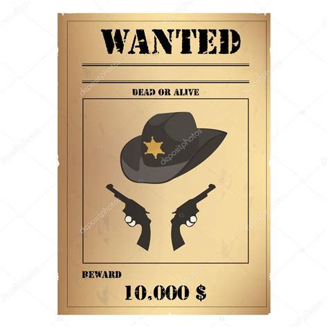 Western Wanted Poster — Stock Vector © Viktorijareut 87933290