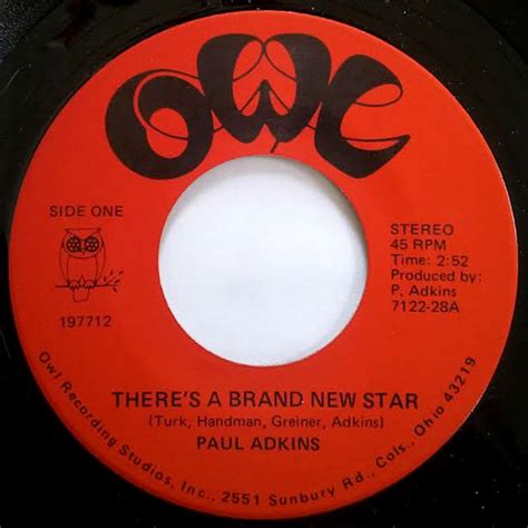 Paul Adkins Theres A Brand New Star Hey There Lonely Girl 1977