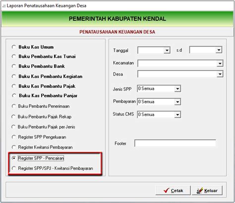 Tampilan awal siskeudes v2.0 r2.0.0. Gambaran Umum Siskeudes R2.0.3 - Desa Putatgede