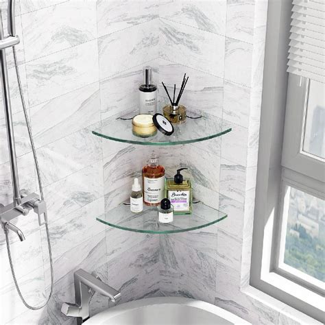 Latitude Run® Corner Shower Shelf Bathroom Corner Shelves Wall Mounted