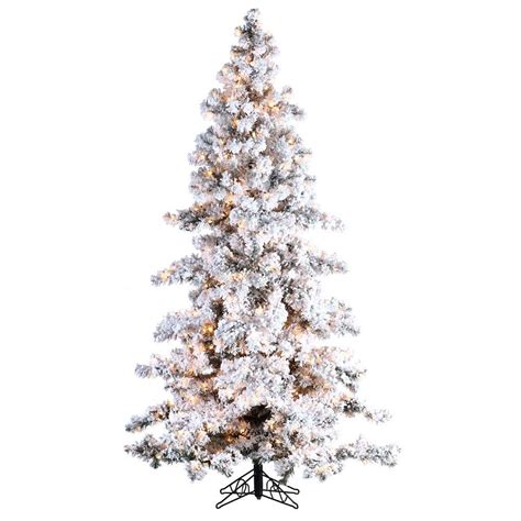 Sterling 75 Ft Pre Lit Heavy Flocked White Spruce Artificial