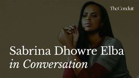 An Evening With Sabrina Dhowre Elba Youtube