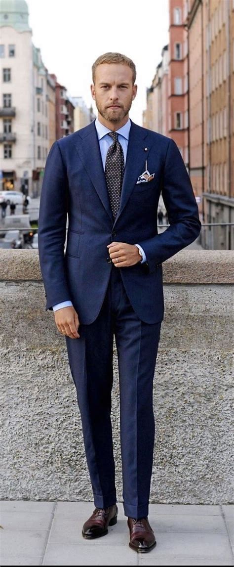 Andreasweinas With Solid Suit Combo With A Navy Suit Light Blue