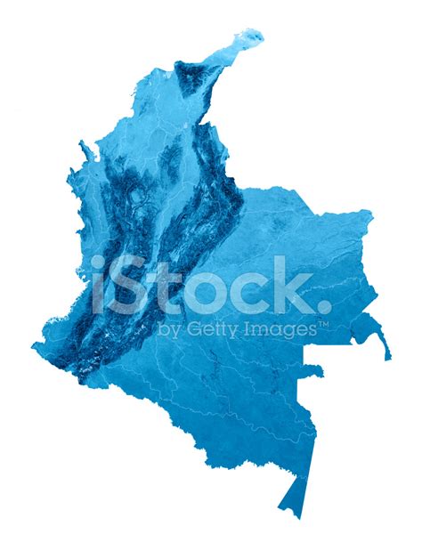 Colombia Topographic Map Isolated Stock Photo Royalty Free Freeimages