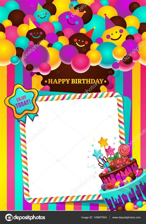 Happy Birthday Vector Illustration Frame — Stock Vector © Loveislove