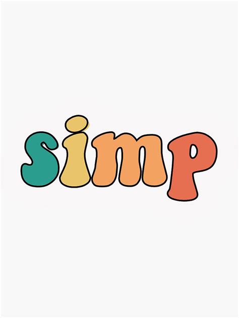 Simp Sticker Sticker For Sale By Hanapham Redbubble