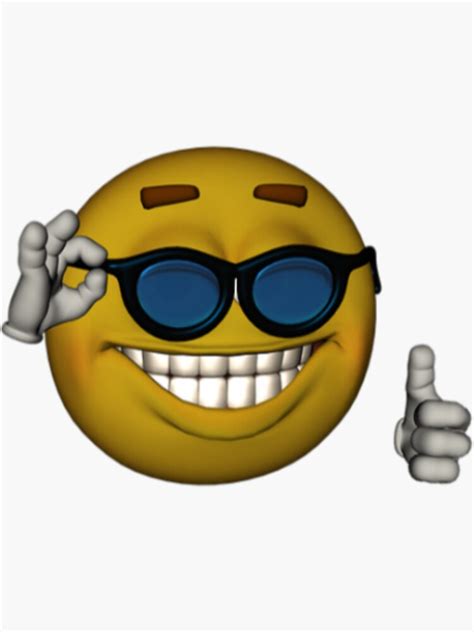 Pegatina Smiley Face Sunglasses Thumbs Up Emoji Meme Face De The Best