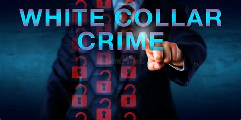 Detective Pressing White Collar Crime Onscreen Stock Image Image Of
