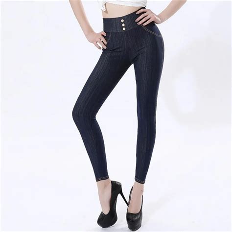 Sale Ygyeeg Slim Jeans For Women Skinny High Waist Jeans Woman Denim Pencil Pants Stretch Waist