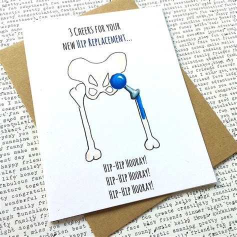 Hip Replacement Get Well Card Hip Replacement T Etsy Get Well