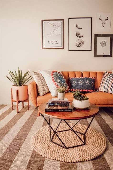 45 Refined Orange Sofas For A Bold Color Statement Digsdigs