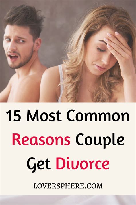 Most Common Reasons For Divorce Lover Sphere