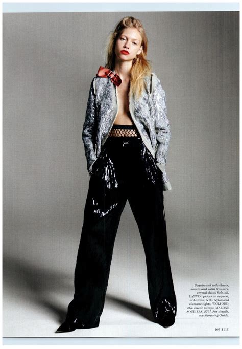 Model Laura Schellenberg Braless Lanvin Open Blazer Bow Magazine