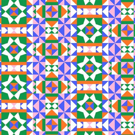 Free Vector Flat Design Colorful Geometric Pattern