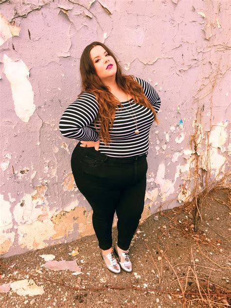 Nataliemeansnice “fat Girls Can And Will Wear Stripes Striped ‘bardot’ Top Asos Curve