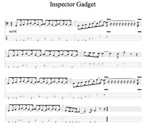 Música Guitarra e Partituras GUITAR Tabs Chords Cifras Inspector Gadget