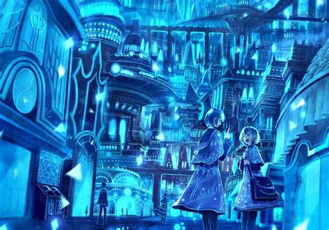 In The Blue City Fantasy Luminos Girl Anime People Manga