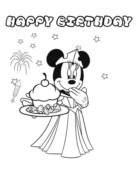 Printable coloring pages happy birthday grandma color page fun mom. Mickey Mouse Happy Birthday Coloring Page at GetColorings ...