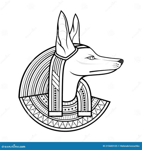 Vector God Anubis Ancient Egypt Stock Vector Illustration Of Jackal