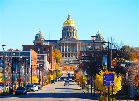 East Village Iowa State Capitol Fall Des Moines 8 X By Artbymagic