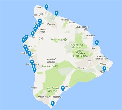 Best Beaches On The Big Island Beach Map Hawaii Images And Photos Finder