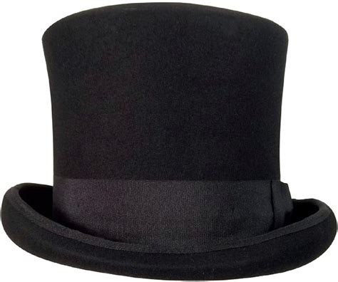 22873 Sm Black Wool Felt Top Hat Carolers Victorian Hat