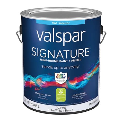 Valspar Signature Ultra White Flat Tintable Interior Paint 1 Gallon